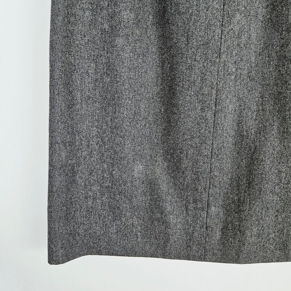 Jordache 90s Y2K Wool Blend Midi Skirt Size 12 Gray Dark Academia Career Vintage - Picture 7 of 10